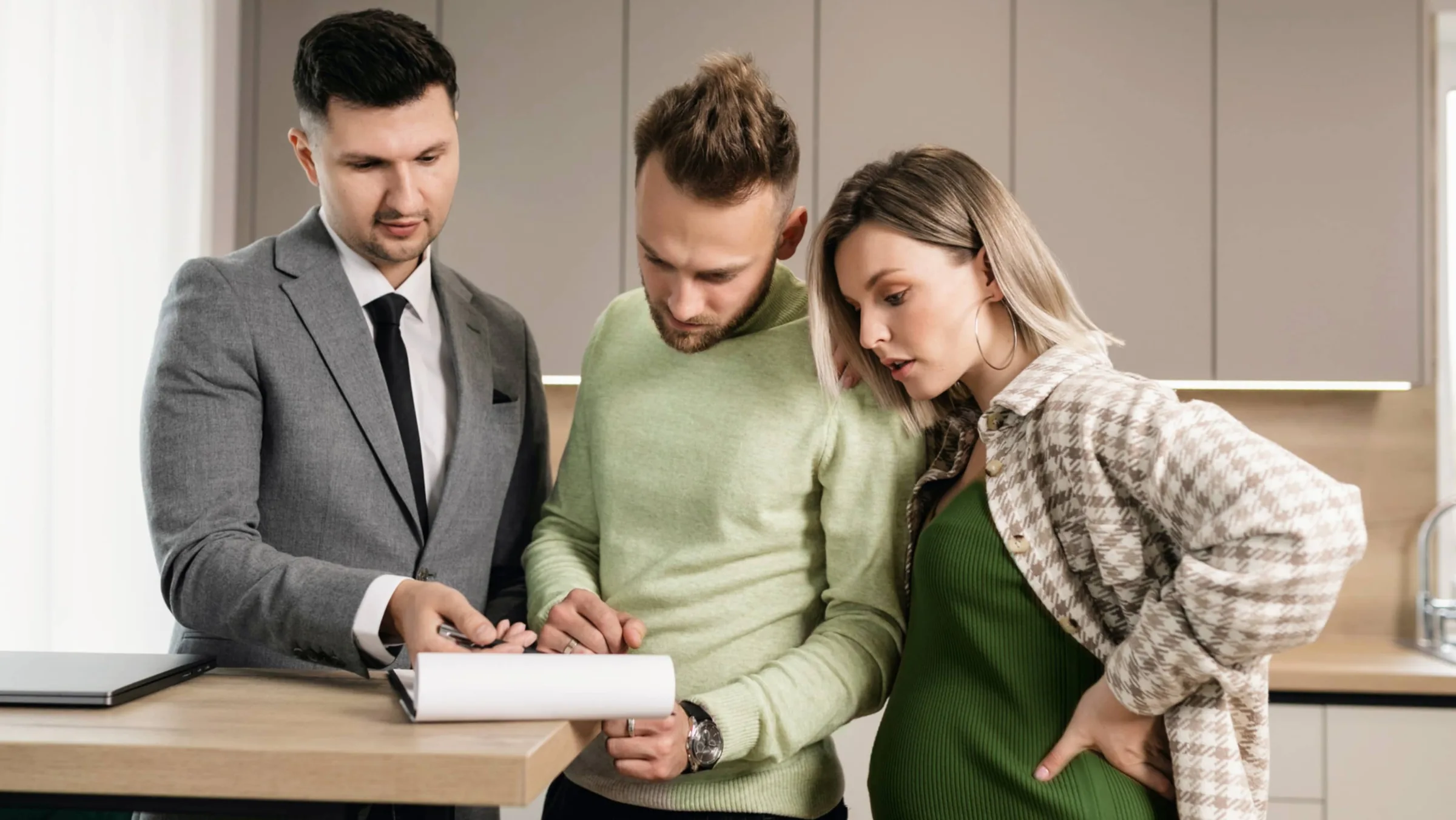 Three People Analyzing A Document - Accountant X Webflow Template